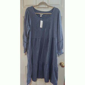 Denim & Co. Canyon Retreat  Easy Midi Boot Dress Size 1X Petite